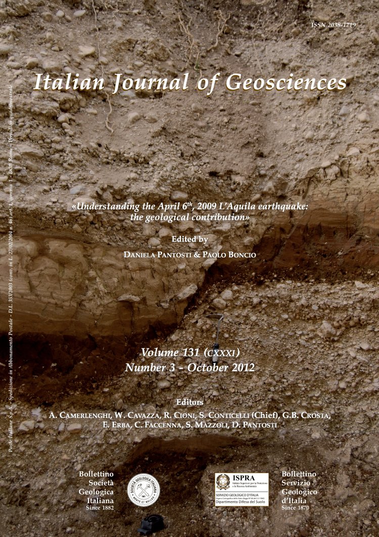 Italian Journal of Geosciences - Vol. October 2012