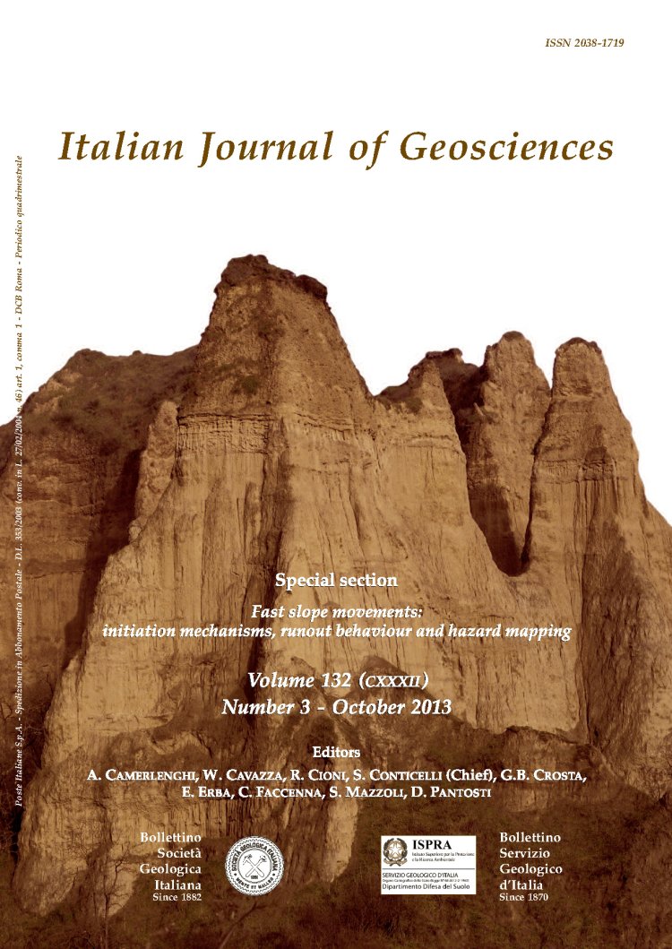 Italian Journal of Geosciences - Vol. October 2013