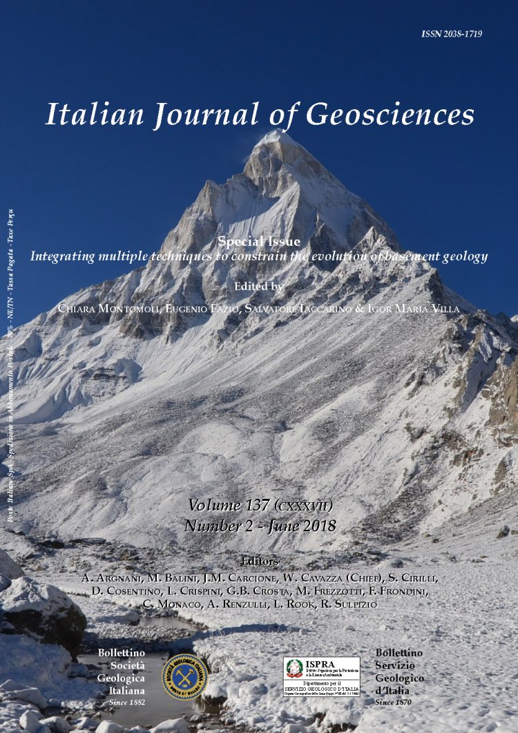 Italian Journal of Geosciences - Vol. June 2018