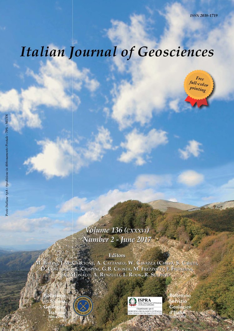 Italian Journal of Geosciences - Vol. June 2017