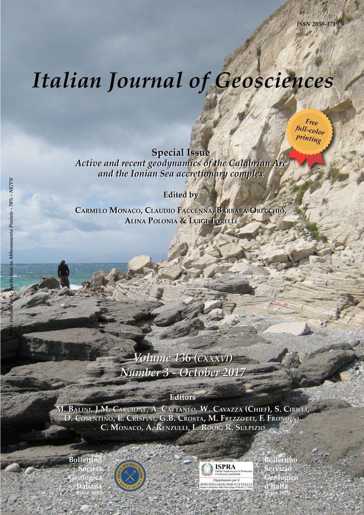 Italian Journal of Geosciences - Vol. October 2017